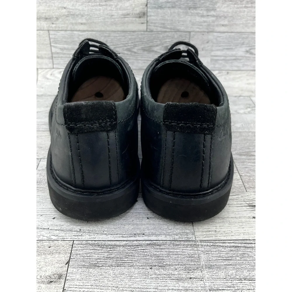 Clarks Men Shacre II Run Black Leather Derby Oxford‎ Shoes Size 9M 261632397